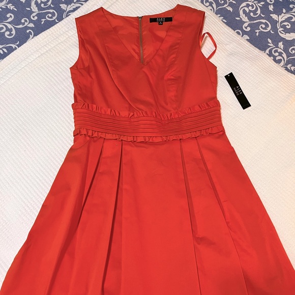 Orange fitted Alex Marie‎ dress L1 - Picture 1 of 9